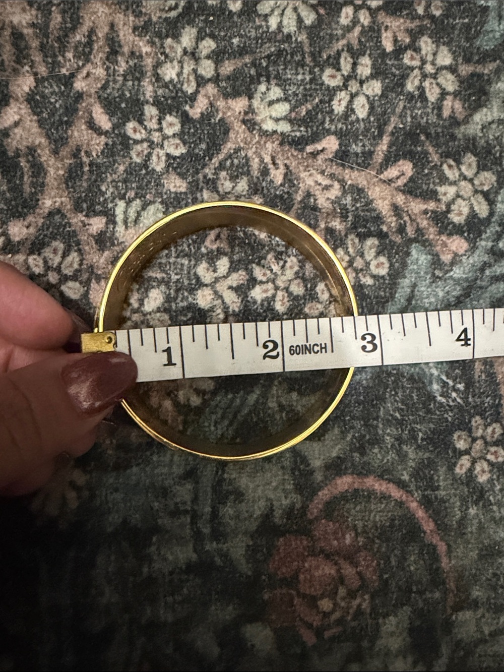 Coach Gold-Tone Enamel Bangle with Pink, Cream, Lime, Rust, and Brown Panels - Picture 5 of 5
